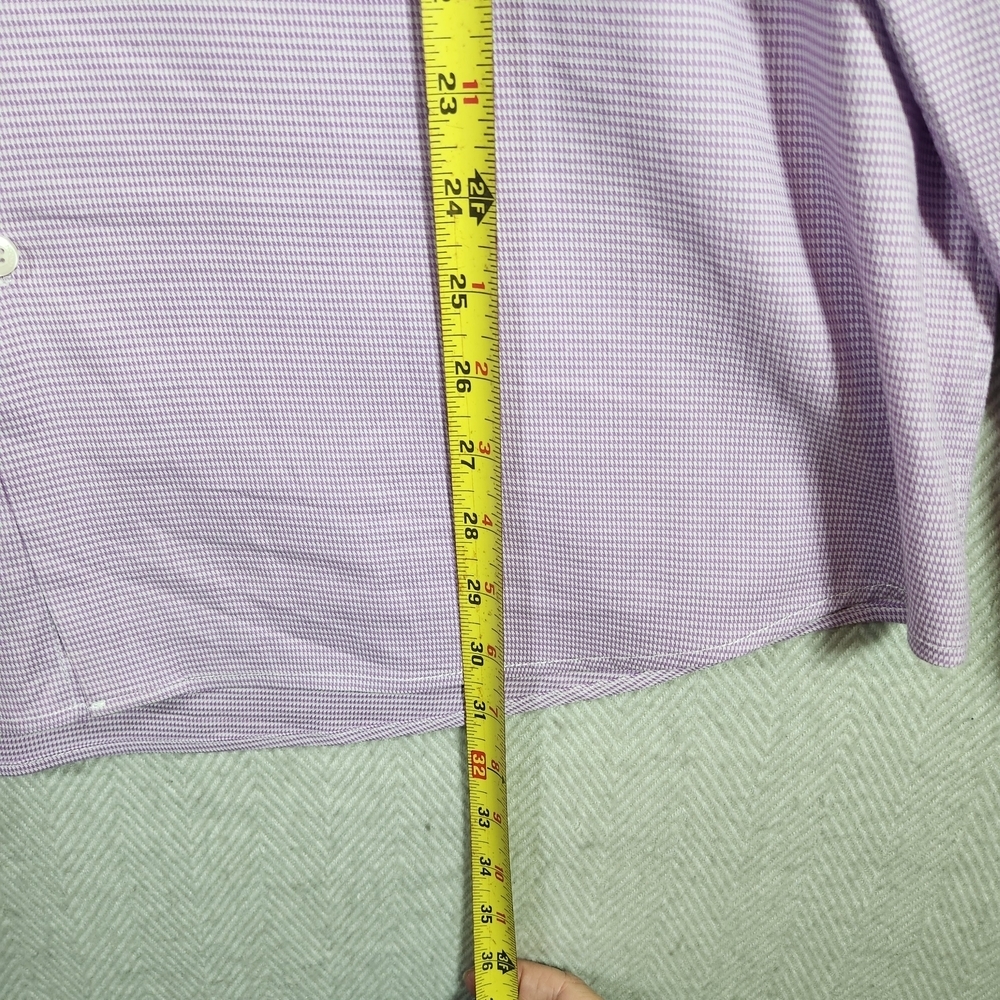 Duchamp Lavender Men's XL 17 1/2 44 Long Sleeve Button Down Shirt Flip Cuff - Picture 8 of 12